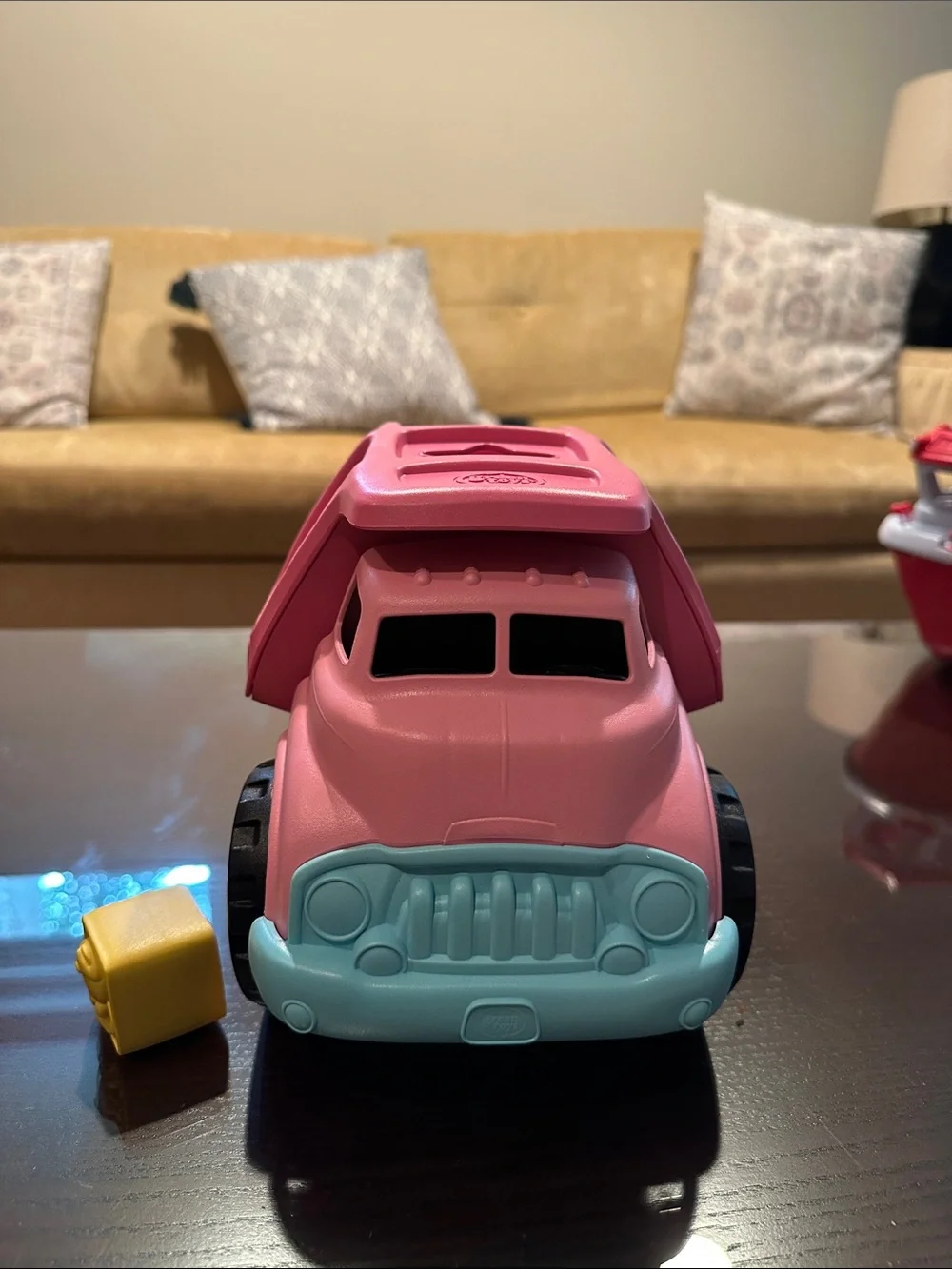Pink Shape-Sorting Dump Truck Toy